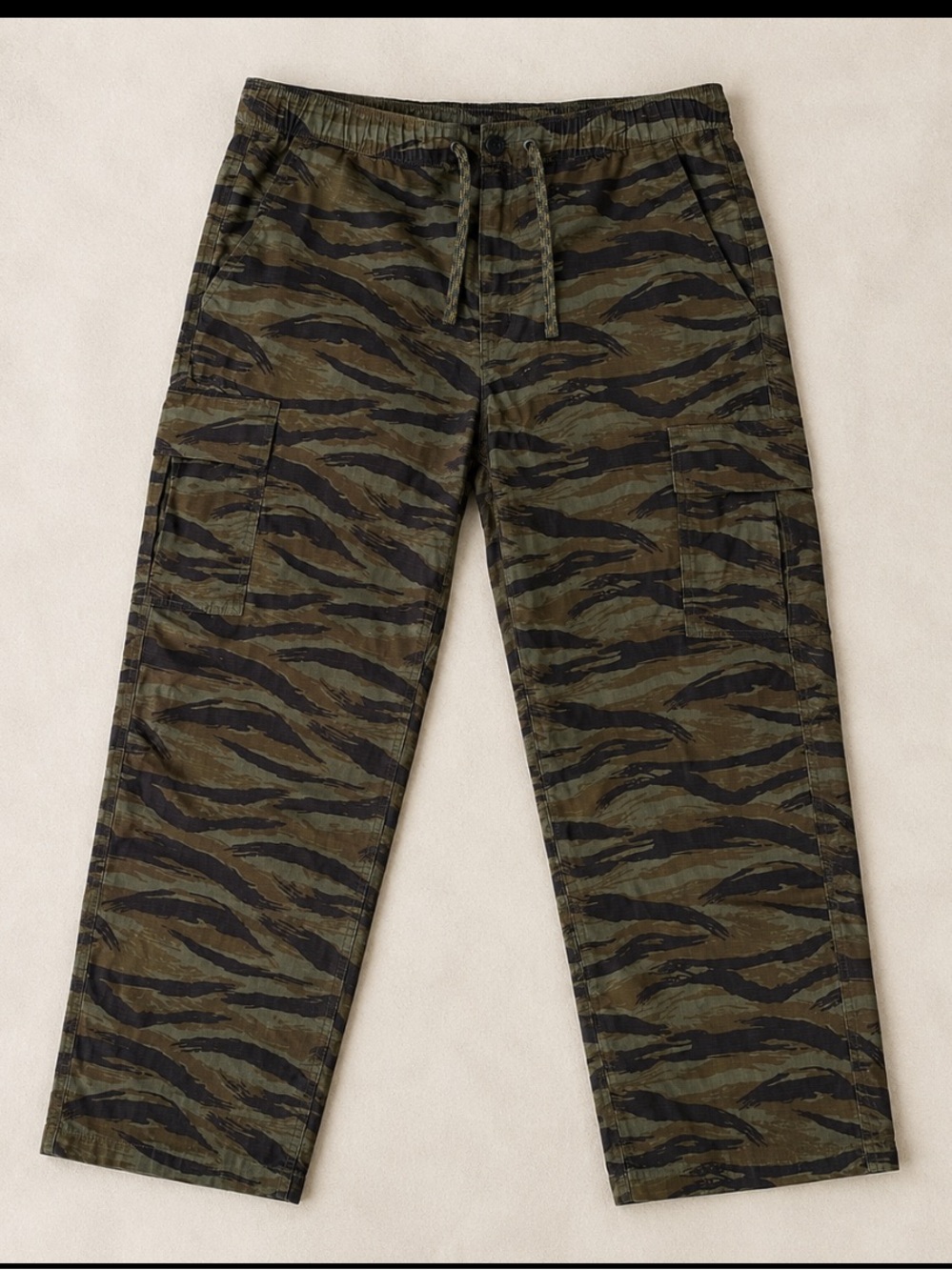 Eddie Bauer Top Out Ripstop Cargo Pants Men XXL Olive Tiger Camo Utility  NEW